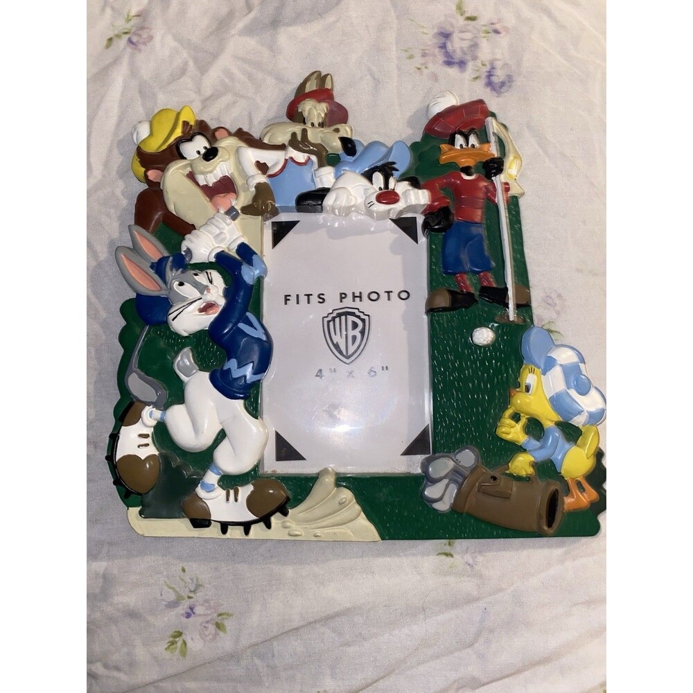 Vintage‎ 1997 Looney Tunes Golf 3-D Resin Picture Frame Warner Brothers 4 x 6